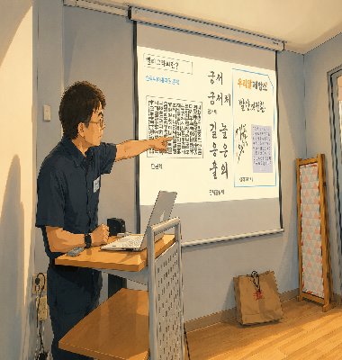 [관아고을마을 이야기] 관아고을 마을 '캘리그라피' 동네모임 첫 시작
